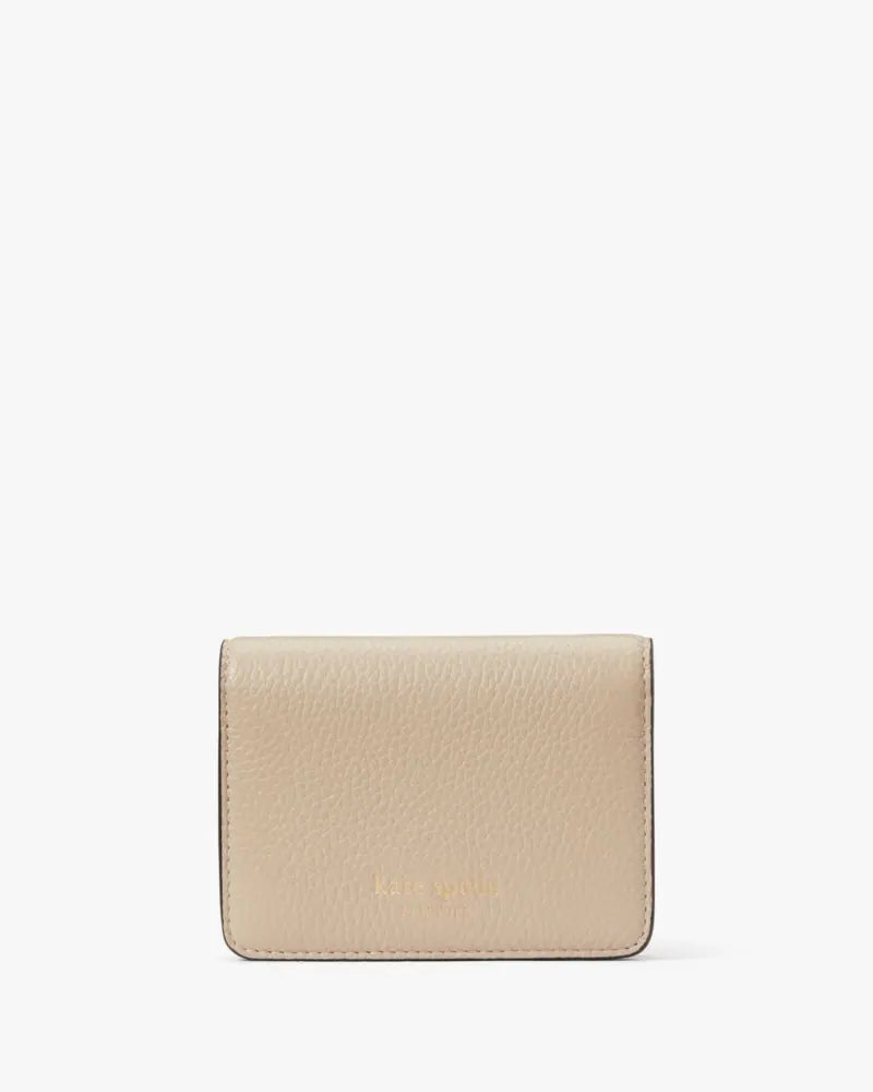 AVA COLORBLOCKED PEBBLED LEATHER BUSINESS CARD CASE