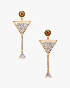 SHAKEN OR STIRRED STATEMENT EARRINGS