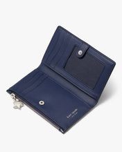 Load image into Gallery viewer, STARLIGHT PATENT SAFFIANO LEATHER SMALL SLIM BIFOLD WALLET
