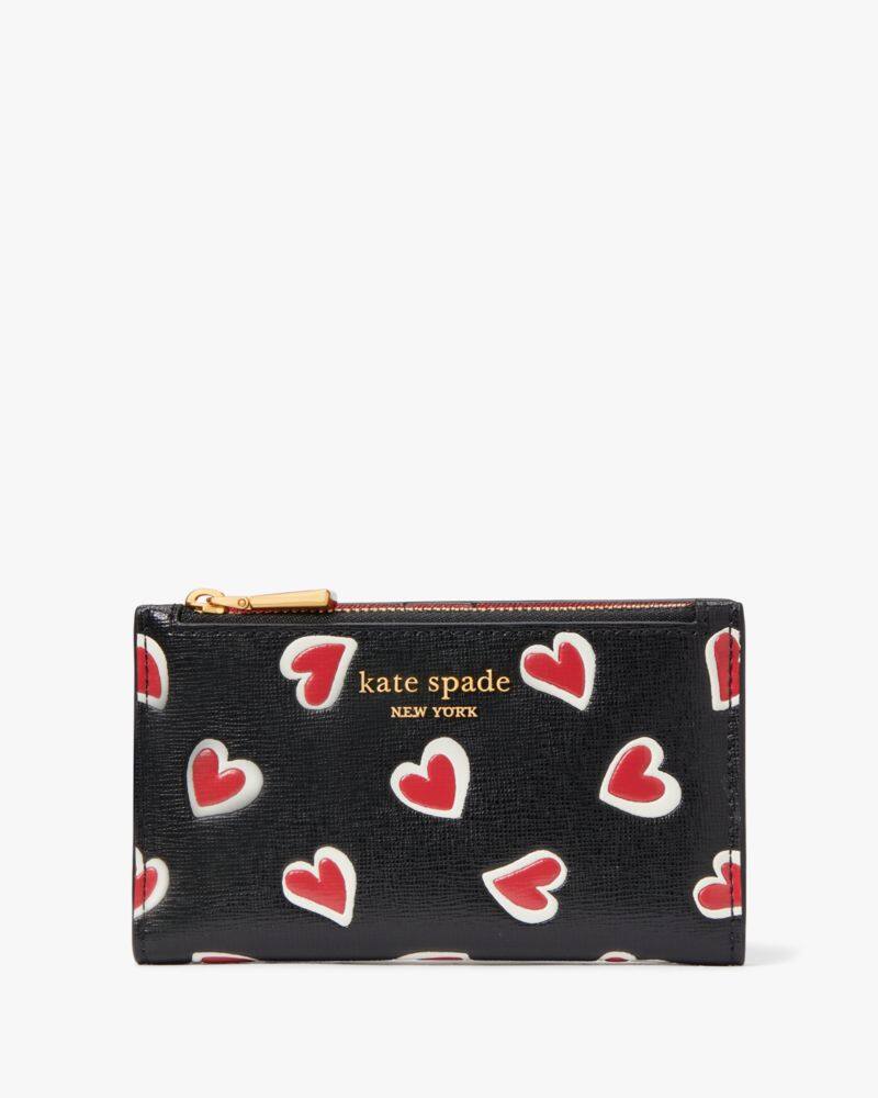 MORGAN STENCIL HEARTS SMALL SLIM BIFOLD WALLET – patluxurygroup