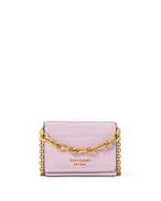 Load image into Gallery viewer, MORGAN CROCO-EMBOSSED CHAIN CARD CASE