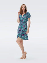 Load image into Gallery viewer, DVF	EMILIA MINI DRESS DAISY BUDS NAVY