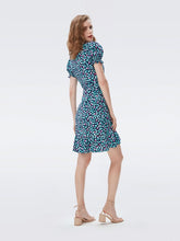 Load image into Gallery viewer, DVF	EMILIA MINI DRESS DAISY BUDS NAVY