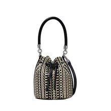 Load image into Gallery viewer, THE MONOGRAM LEATHER MICRO BUCKET BAG H653L03FA22005 BLACK/WHITE