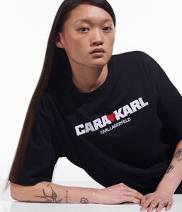CARA LOVES KARL WOMEN T-SHIRT