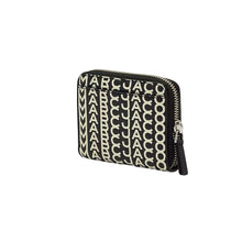 Load image into Gallery viewer, THE MONOGRAM LEATHER ZIP AROUND WALLET S150L03FA22005 BLACK/WHITE