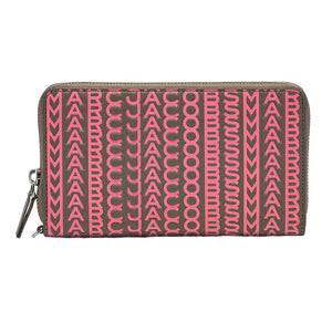THE MONOGRAM LEATHER CONTINENTAL WRISTLET WALLET S151L03FA22296 TAUPE/PINK