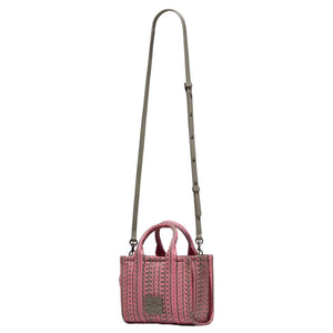 THE MONOGRAM LEATHER MICRO TOTE H052L03FA22296 TAUPE/PINK