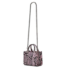 Load image into Gallery viewer, THE SNAKE-EMBOSSED MINI TOTE BAG