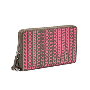 THE MONOGRAM LEATHER CONTINENTAL WRISTLET WALLET S151L03FA22296 TAUPE/PINK