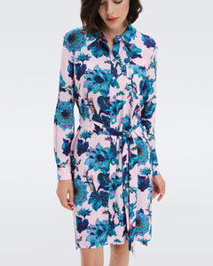 DVF PRITA DRESS ASTRANTIA LG GODDESS TURQ