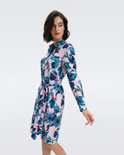 Load image into Gallery viewer, DVF PRITA DRESS ASTRANTIA LG GODDESS TURQ