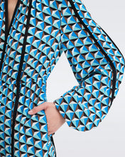 Load image into Gallery viewer, DVF SCOTT DRESS FEBRUARY GEO  MED GODDESS TURQ