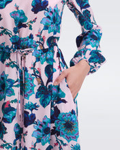 Load image into Gallery viewer, DVF SYDNEY MIDI DRESS ASTRANTIA LG GODDESS TURQ