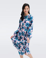 Load image into Gallery viewer, DVF SYDNEY MIDI DRESS ASTRANTIA LG GODDESS TURQ