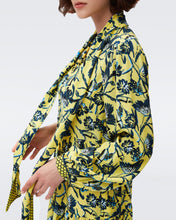 Load image into Gallery viewer, DVF ROMI DRESS BUTTERFLY FLORAL SIG YEL