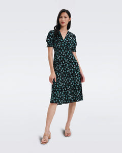 Lenno print shop naya button dress