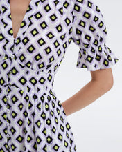 Load image into Gallery viewer, DVF ERICA DRESS PAINTED CUBE LG ORCHID