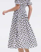 Load image into Gallery viewer, DVF ERICA DRESS PAINTED CUBE LG ORCHID