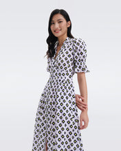 Load image into Gallery viewer, DVF ERICA DRESS PAINTED CUBE LG ORCHID