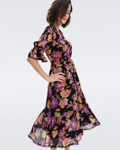 Load image into Gallery viewer, DVF PEACH DRESS ASTRANTIA LG BLACK