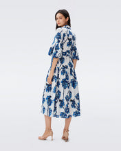 Load image into Gallery viewer, DVF AVEENA DRESS WATERCOLOR FLORAL LG IVORY