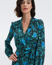 Load image into Gallery viewer, DVF CARLA TWO DRESS TULIPS GODDESS TURQUOISE