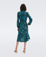 Load image into Gallery viewer, DVF CARLA TWO DRESS TULIPS GODDESS TURQUOISE