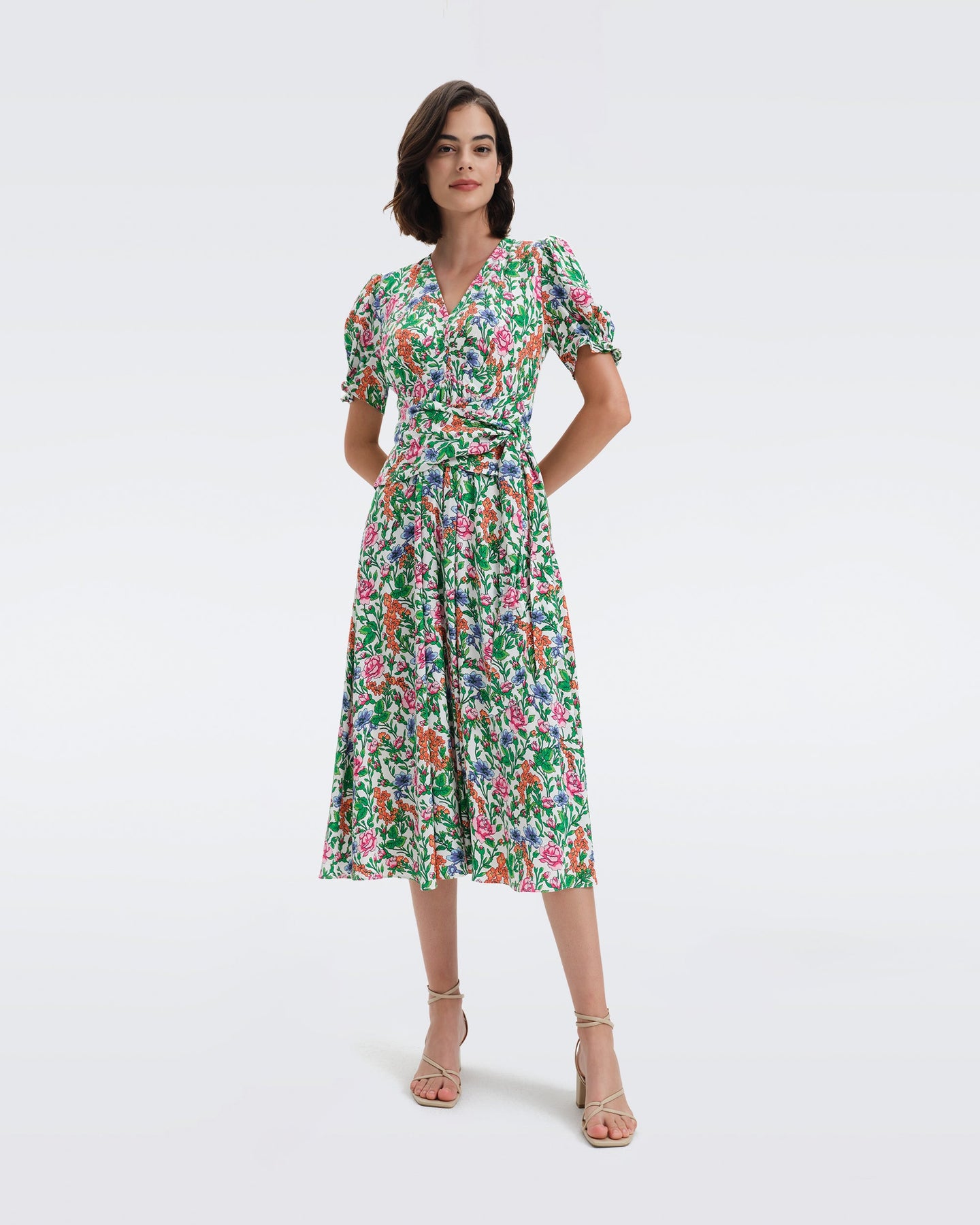 DVF SAMMIE DRESS VINTAGE FLORAL IVORY