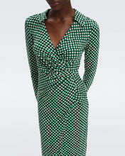 Load image into Gallery viewer, DVF PALMIRA DRESS PAINTED CUBE SM INDIAN GREEN