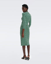 Load image into Gallery viewer, DVF PALMIRA DRESS PAINTED CUBE SM INDIAN GREEN