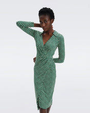 Load image into Gallery viewer, DVF PALMIRA DRESS PAINTED CUBE SM INDIAN GREEN