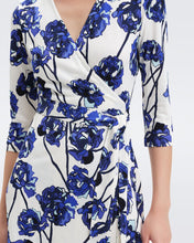 Load image into Gallery viewer, DVF NEW JULIAN TWO DRESS WATERCOLOR FLORAL LG IVORY