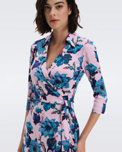 Load image into Gallery viewer, DVF ABIGAIL MIDI DRESS ASTRANTIA LG GODDESS TURQ