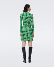 Load image into Gallery viewer, DVF NEW JEANNE TWO DRESS SHIFTED WINGS GREEN