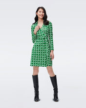 Load image into Gallery viewer, DVF NEW JEANNE TWO DRESS SHIFTED WINGS GREEN