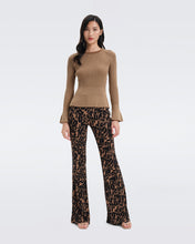 Load image into Gallery viewer, DVF BROOKLYN PANTS BUTTERFLY WING BROWN