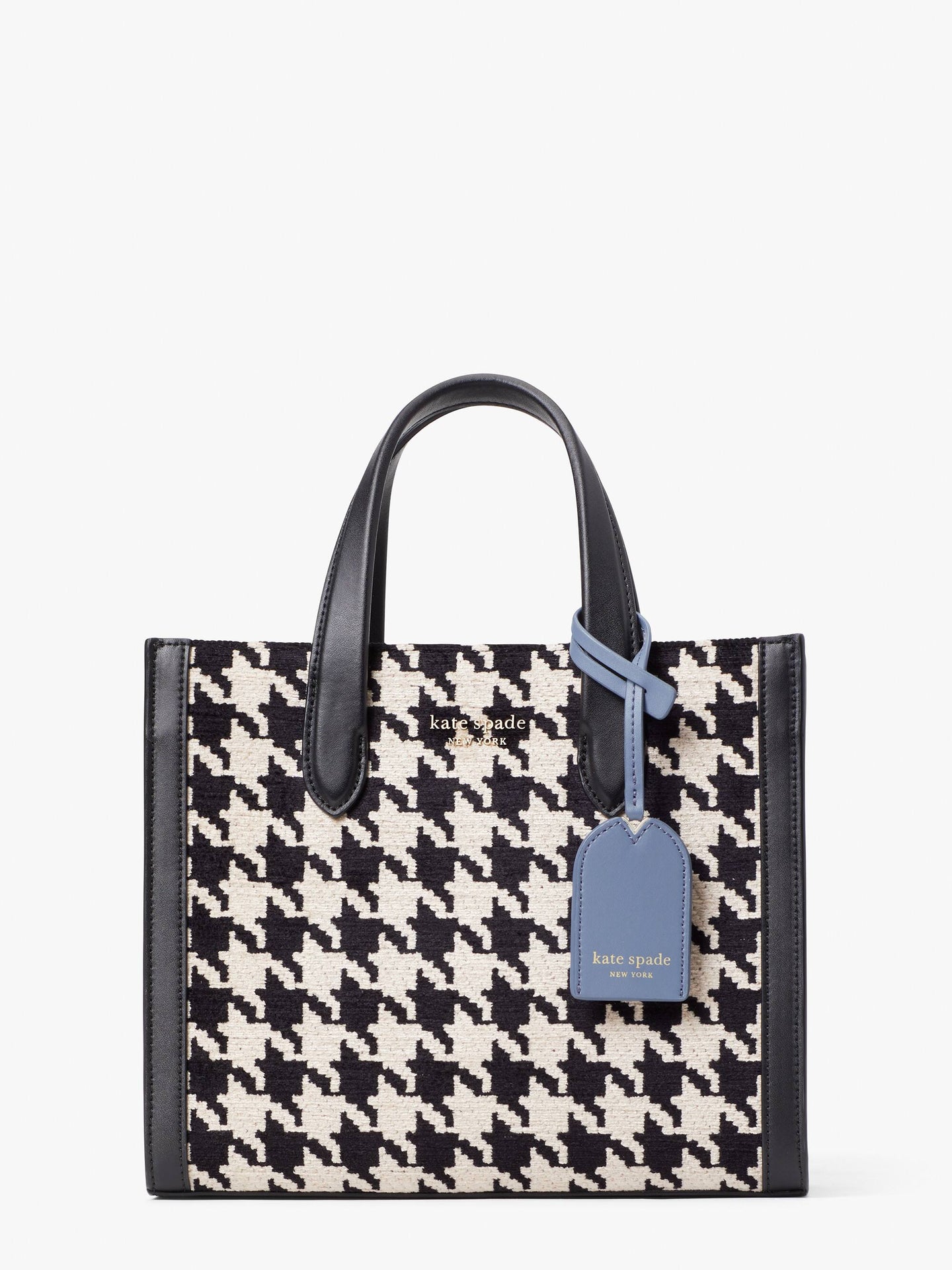 MANHATTAN HOUNDSTOOTH CHENILLE SMALL TOTE