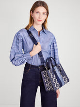 Load image into Gallery viewer, SPADE FLOWER JACQUARD STRIPE MANHATTAN SMALL TOTE