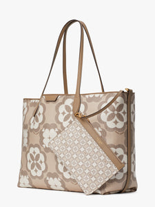 SPADE FLOWER MONOGRAM COATED CANVAS SUTTON LARGE TOTE