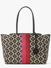 Load image into Gallery viewer, SPADE FLOWER JACQUARD EVERYTHING STRIPE LARGE TOTE