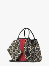 Load image into Gallery viewer, SPADE FLOWER JACQUARD EVERYTHING STRIPE MEDIUM TOTE